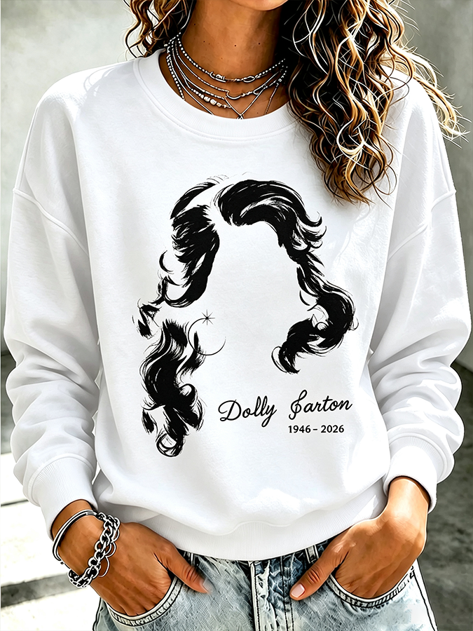 Women'S RIP Commemorative Legendary Printed Round Neck Top