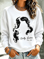 Women'S RIP Commemorative Legendary Printed Round Neck Top