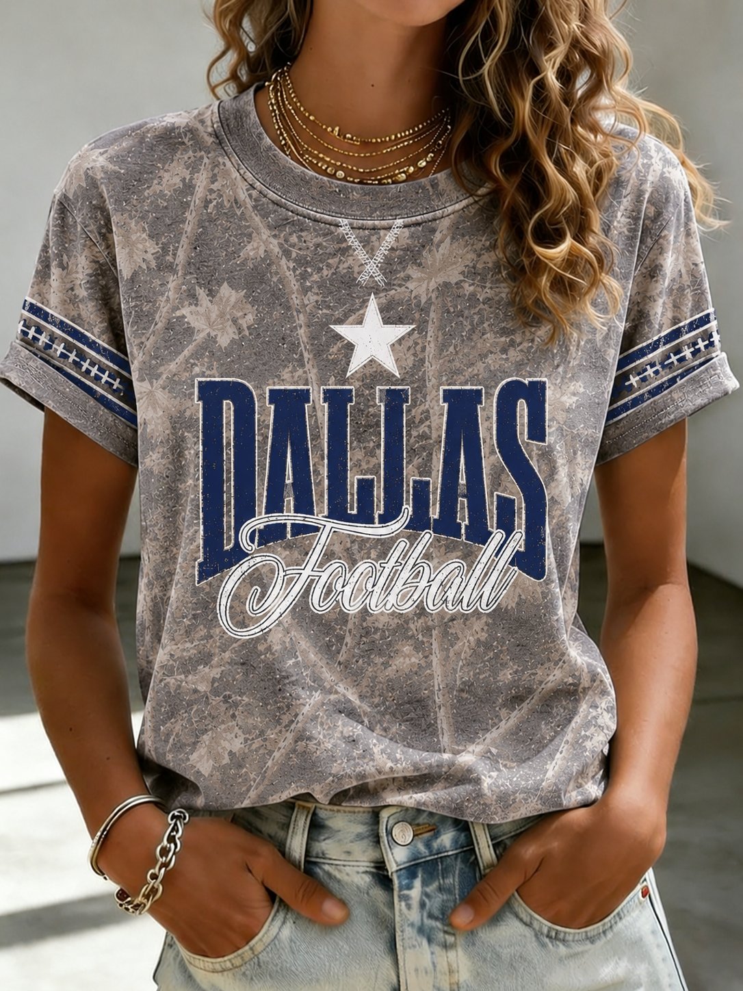 Women's Football Print T-shirt