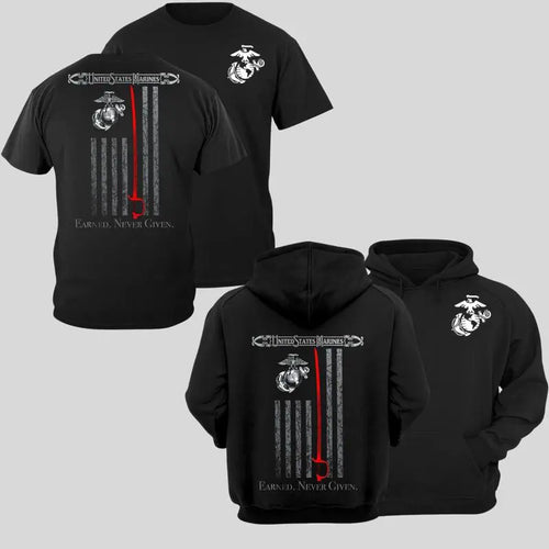 Gildan Unisex US Marines Graphic T-Shirt & Hoodie