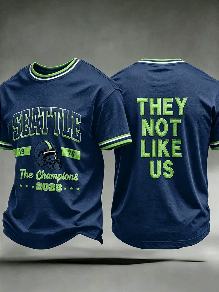 Men's Football Print Short-Sleeve T-Shirt