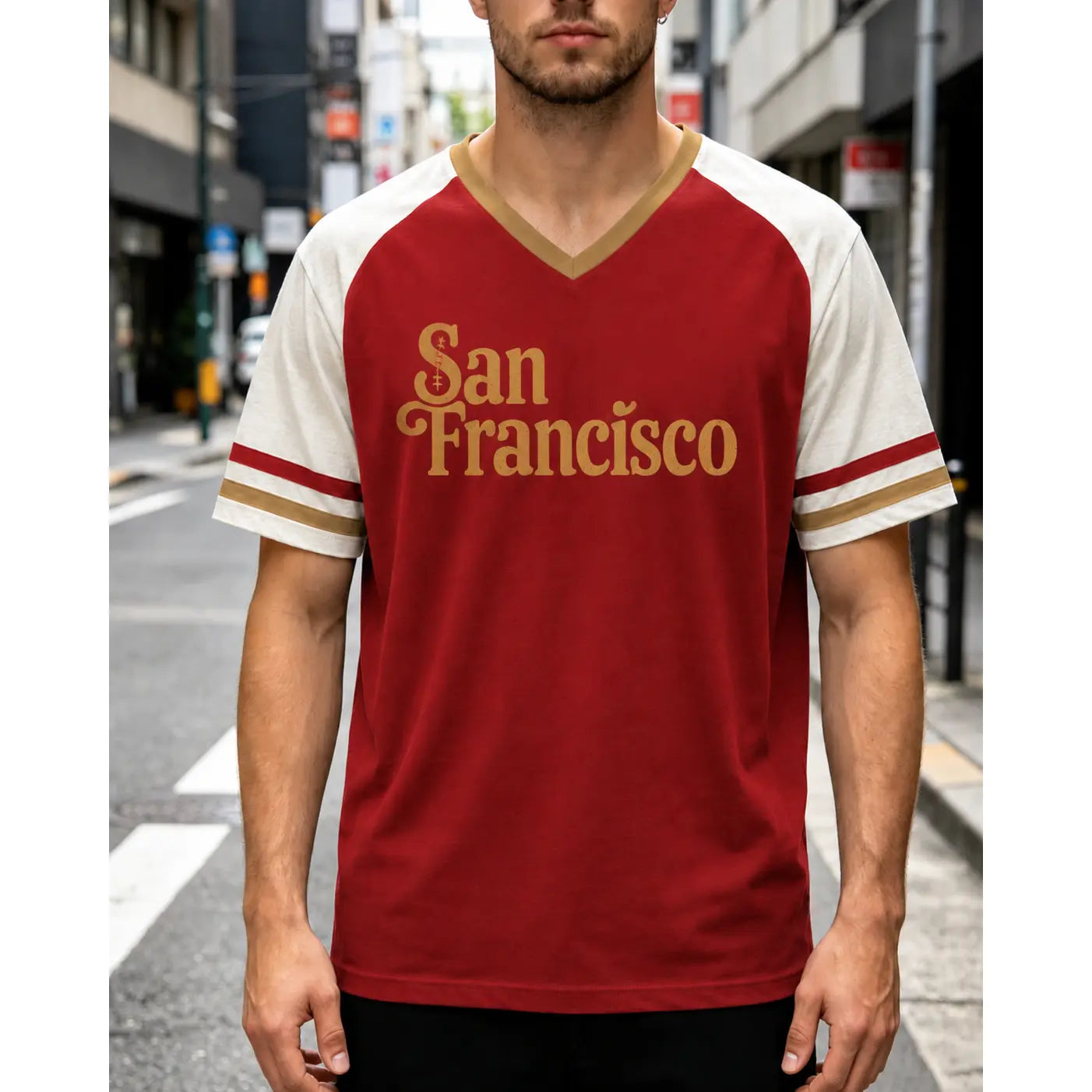 Unisex V-Neck Game Day Quick-Drying Tee