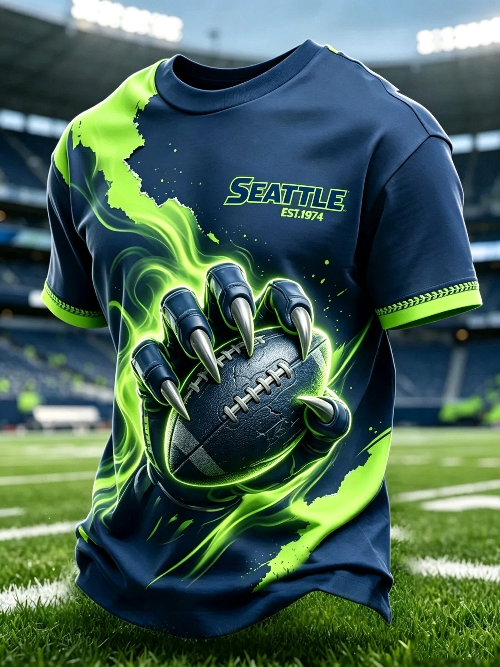 Men's Football Print Short-Sleeve T-Shirt
