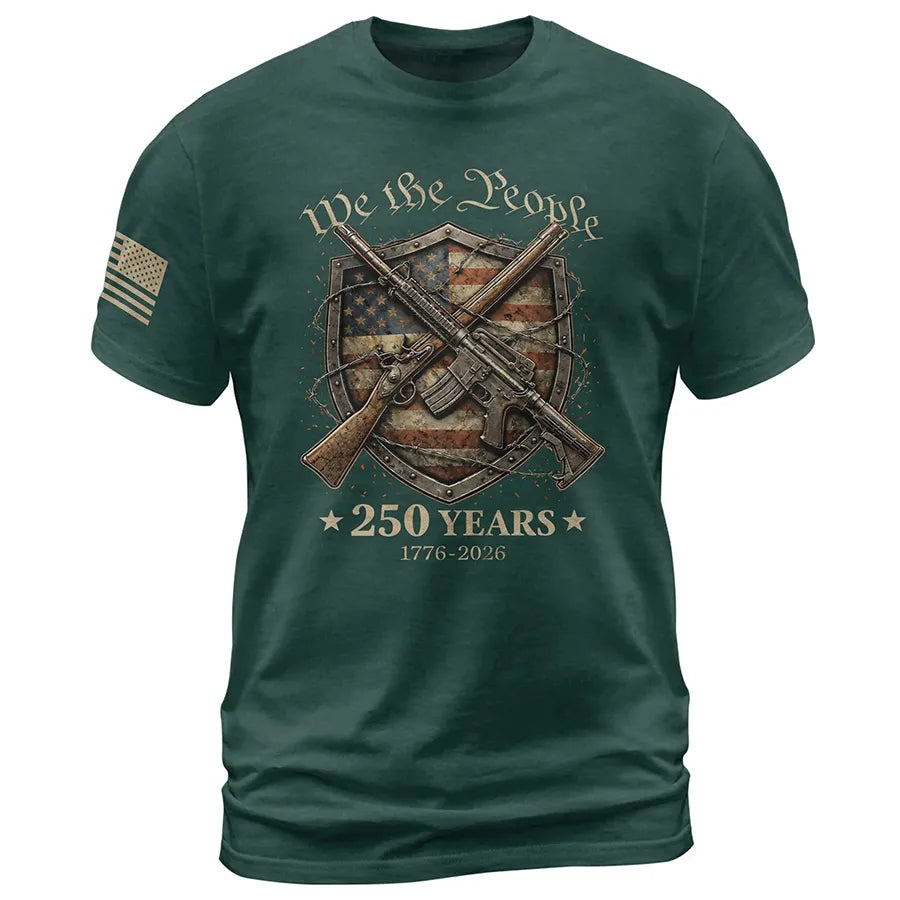 USA 250th Anniversary 250 Years Shirt 1776-2026 We The People Shield