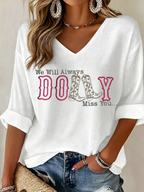 Women'S Country Music Printed Casual T-Shirt