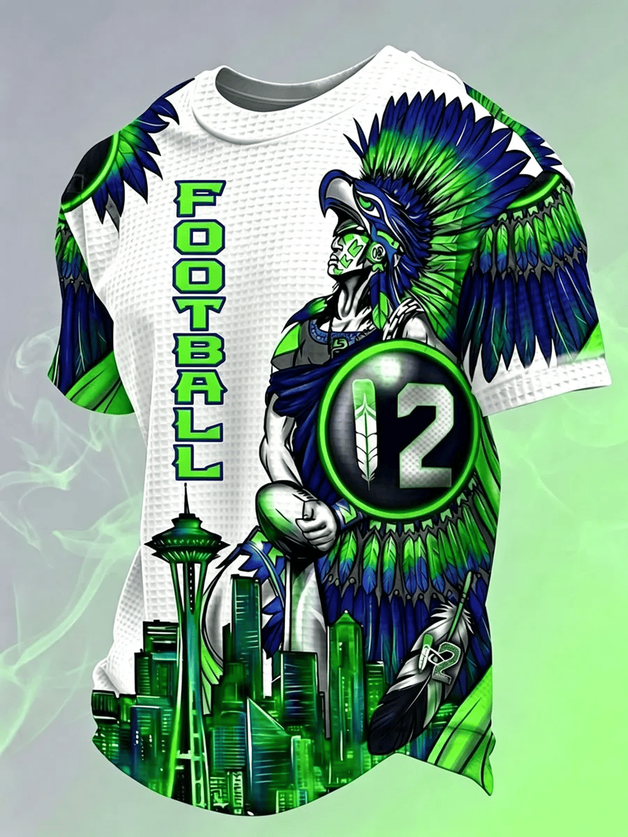 Men's Retro Football  Printing  T-Shirts