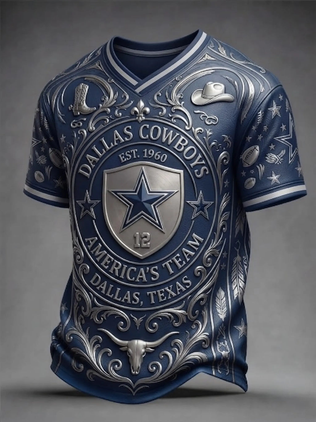 Men's Casual Football     Short-Sleeve T-Shirt
