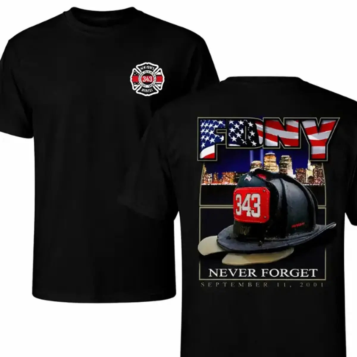 Fdny 343 Firefighter Memorial T-shirt Sweatshirt Hoodie