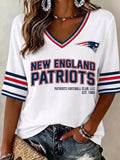 Women's Casual Football Print T-Shirt