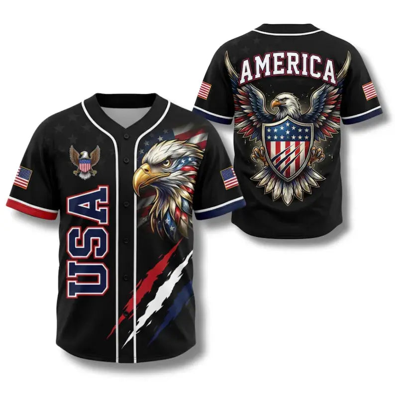USA Eagle All Over Print Baseball Jersey