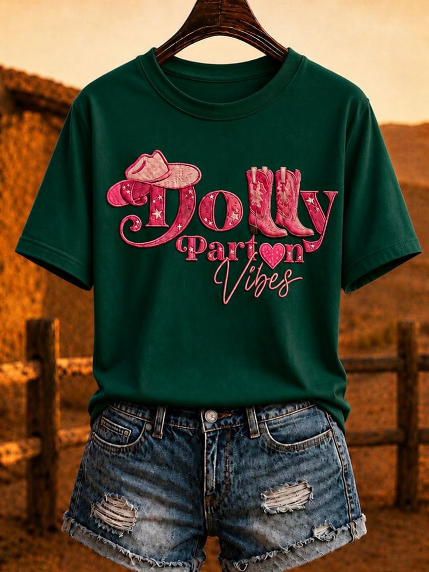 Women'S Country Music Printed Casual T-Shirt
