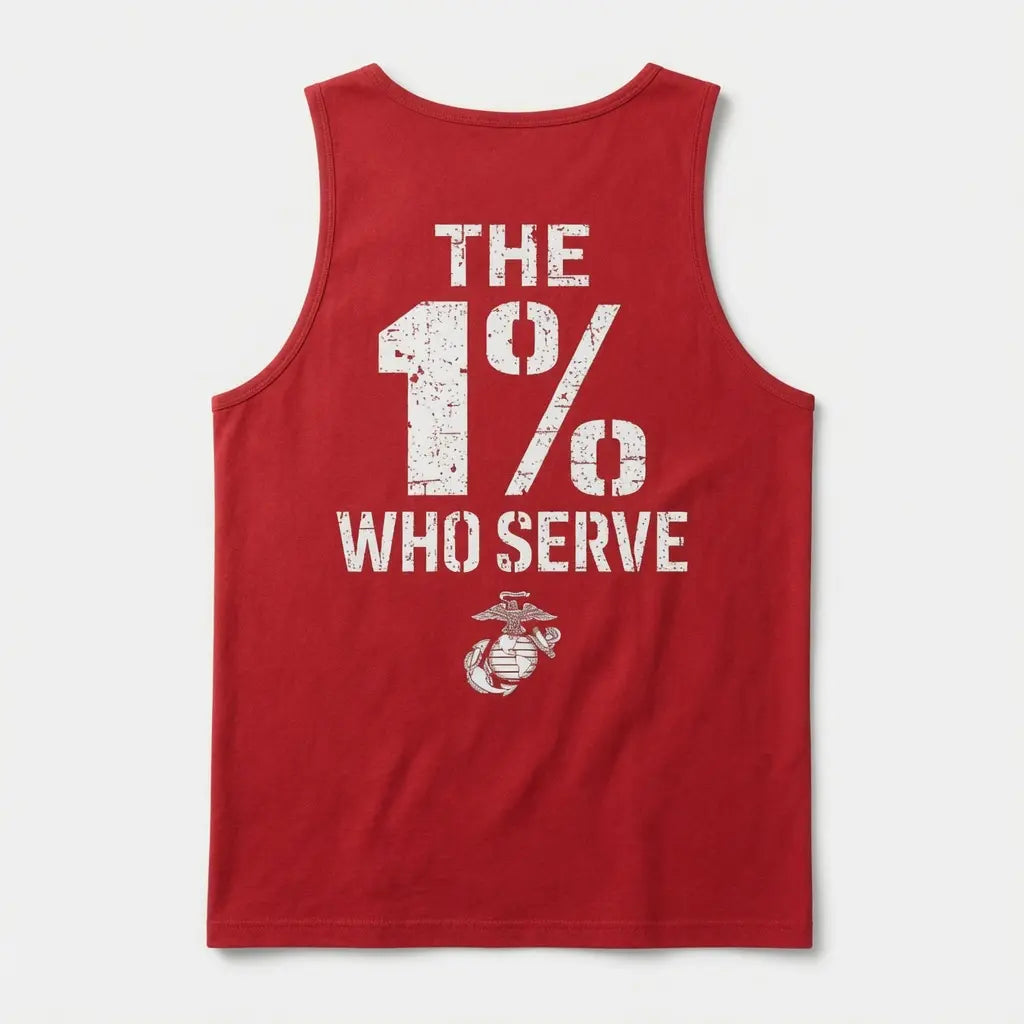 The 1% Who Serve” USMC Tank Top