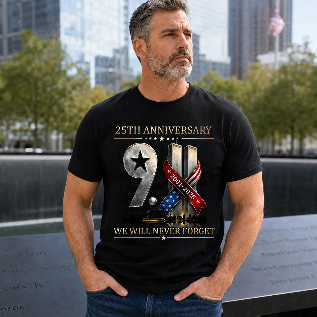 9/11 25th Anniversary Memorial TShirt