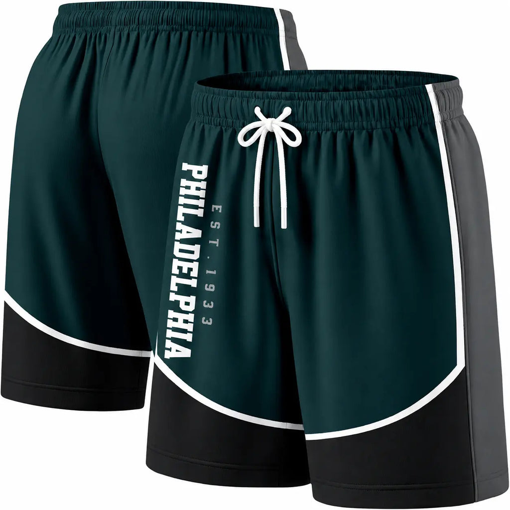Football Fans Board Shorts With Lining Men Swim Trunks