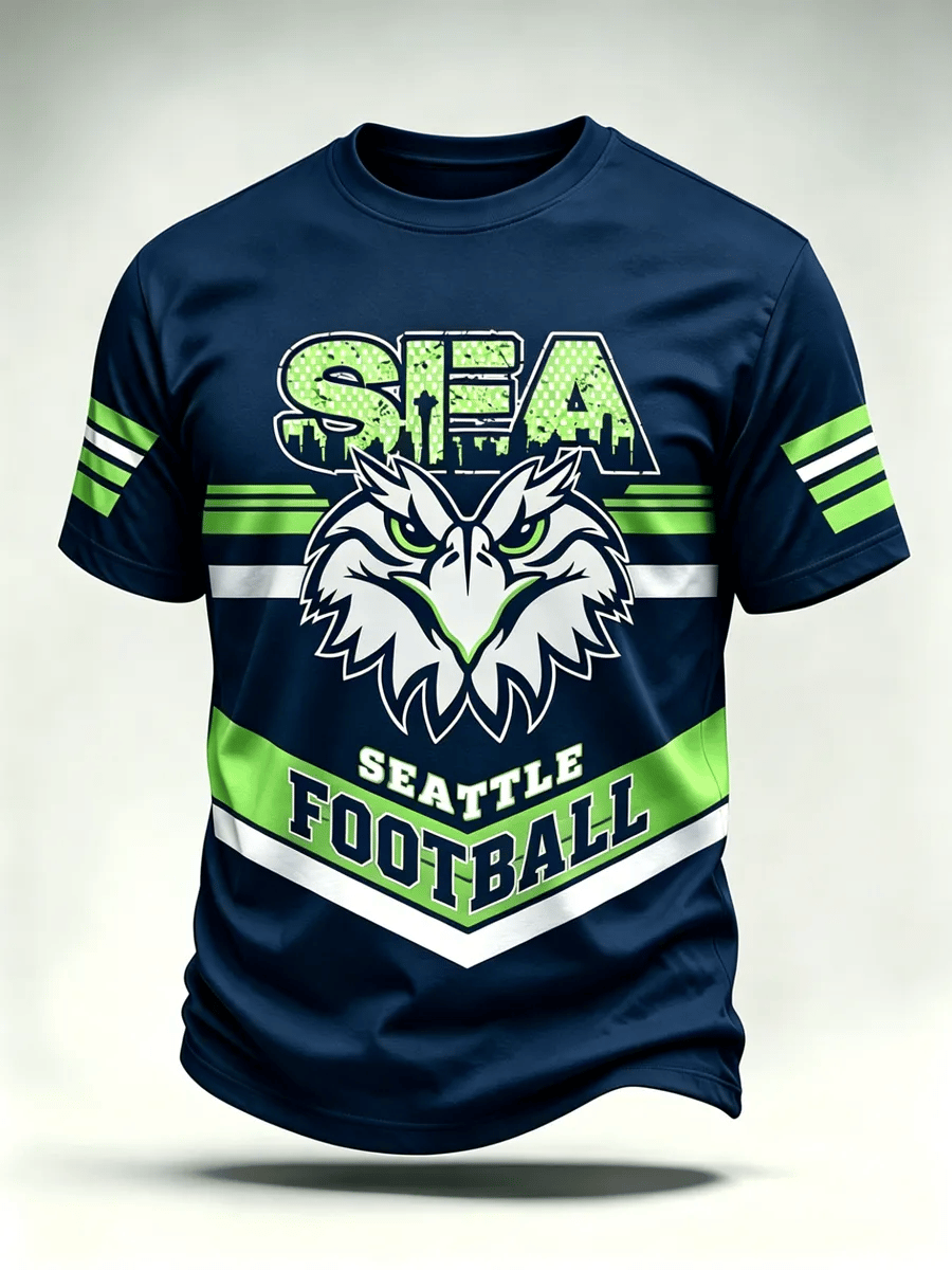 Men'S Rugby Print Short-Sleeved T-Shirt