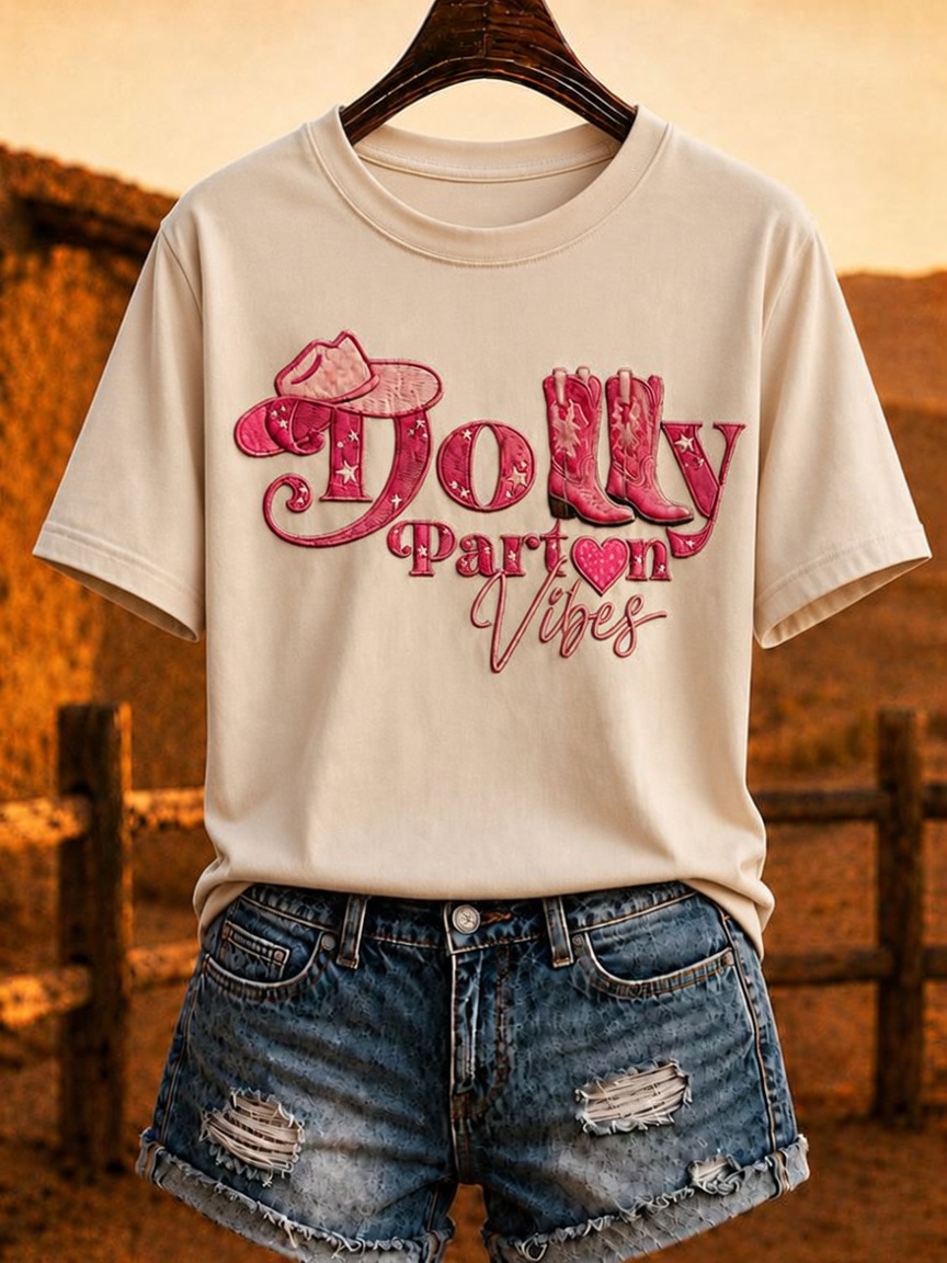 Women'S Country Music Printed Casual T-Shirt
