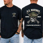 US Marines Skull Rifle T-Shirt