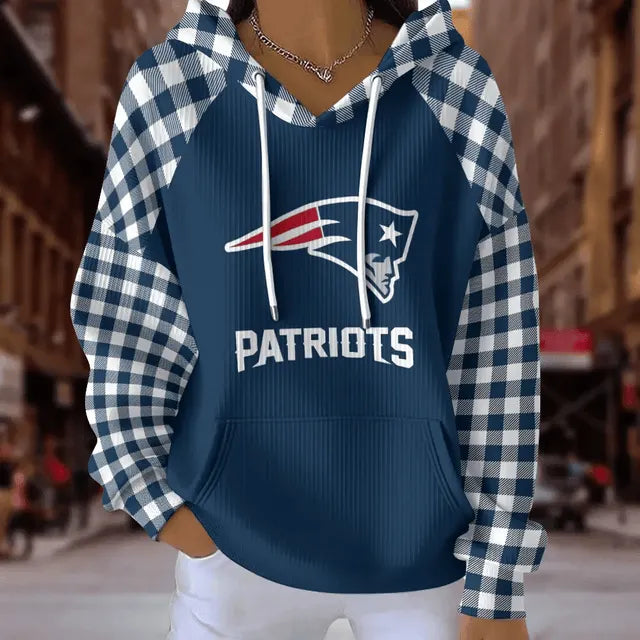 Women's New England Patriots Football Long-Sleeve Hoodies