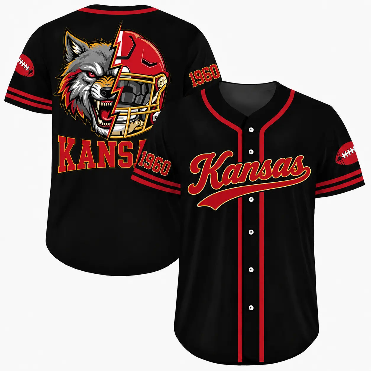 Football Team Baseball Jersey, Game Day Shirt for Football Lover