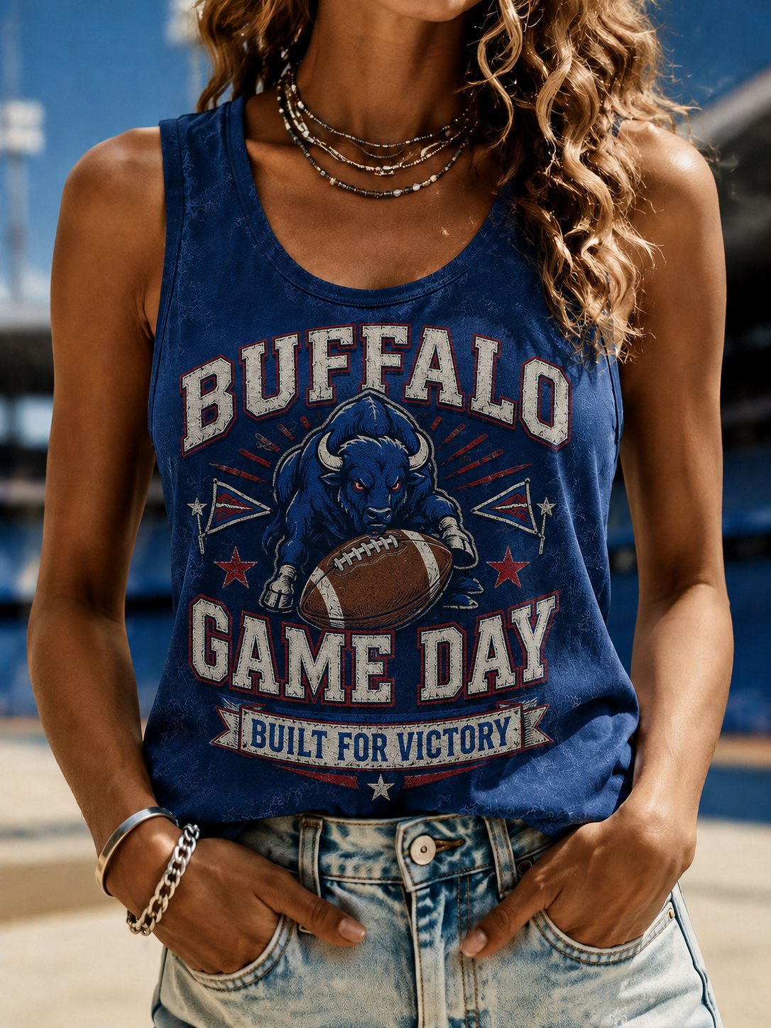 Women's Rugby Fan Commemorative Print Tank Top