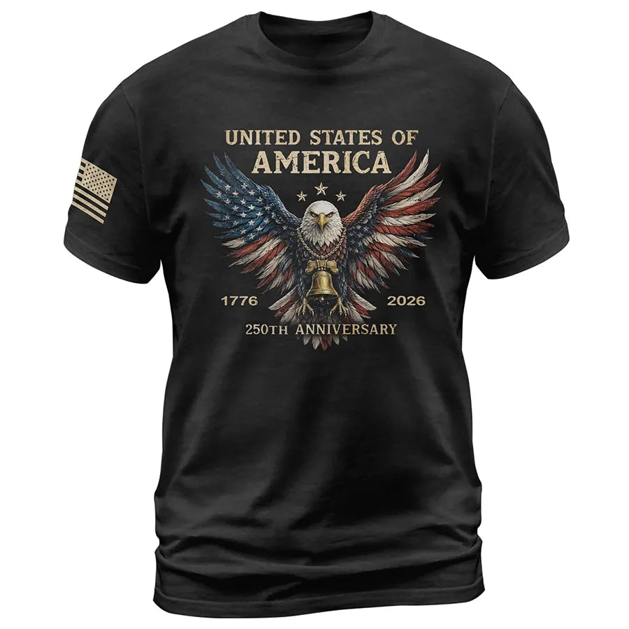 USA 250th Anniversary 250 Years Shirt 1776–2026 American Flag Winged