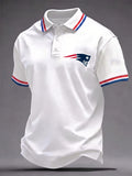 Men's Football Print Polo Shirt