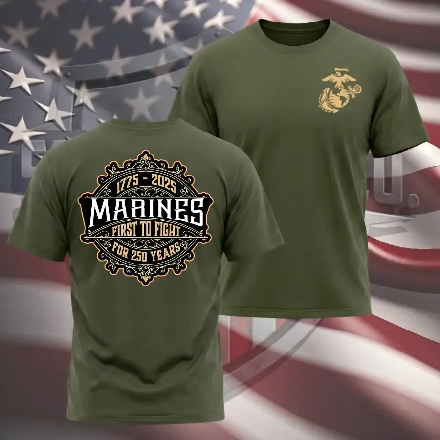 Marines 250th Anniversary 1775–2025 Graphic T-Shirt