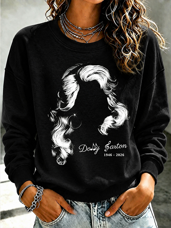Women'S RIP Commemorative Legendary Printed Round Neck Top