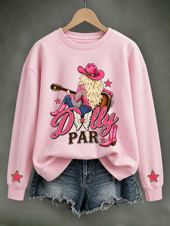 Women'S Commemorative Printed Round Neck Hoodie