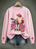 Women'S Commemorative Printed Round Neck Hoodie