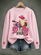 Women'S Commemorative Printed Round Neck Hoodie