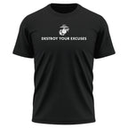 Marines "Destroy Your Excuses" Performance shirt United States Marine Corps,Made in USA