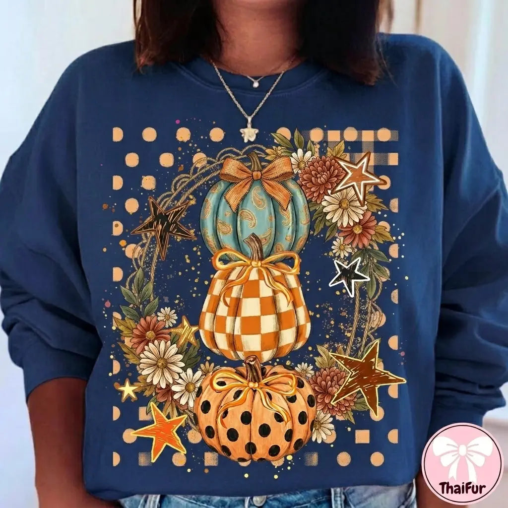 Coquette Pumpkin Fall Sweatshirt