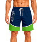 Football Fans Board Shorts With Lining Men Swim Trunks