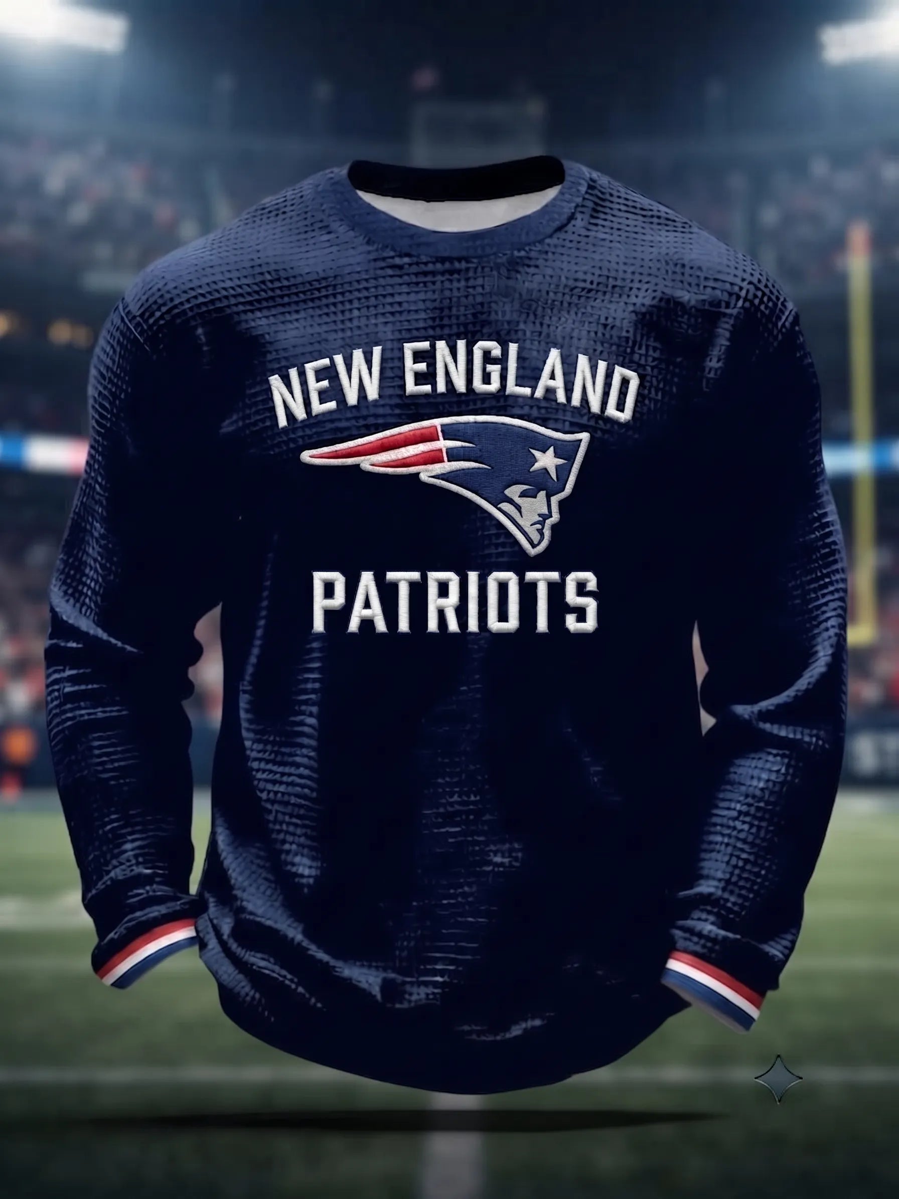 Men's New England Patriots Team Fan Long-Sleeve Sweatshirt