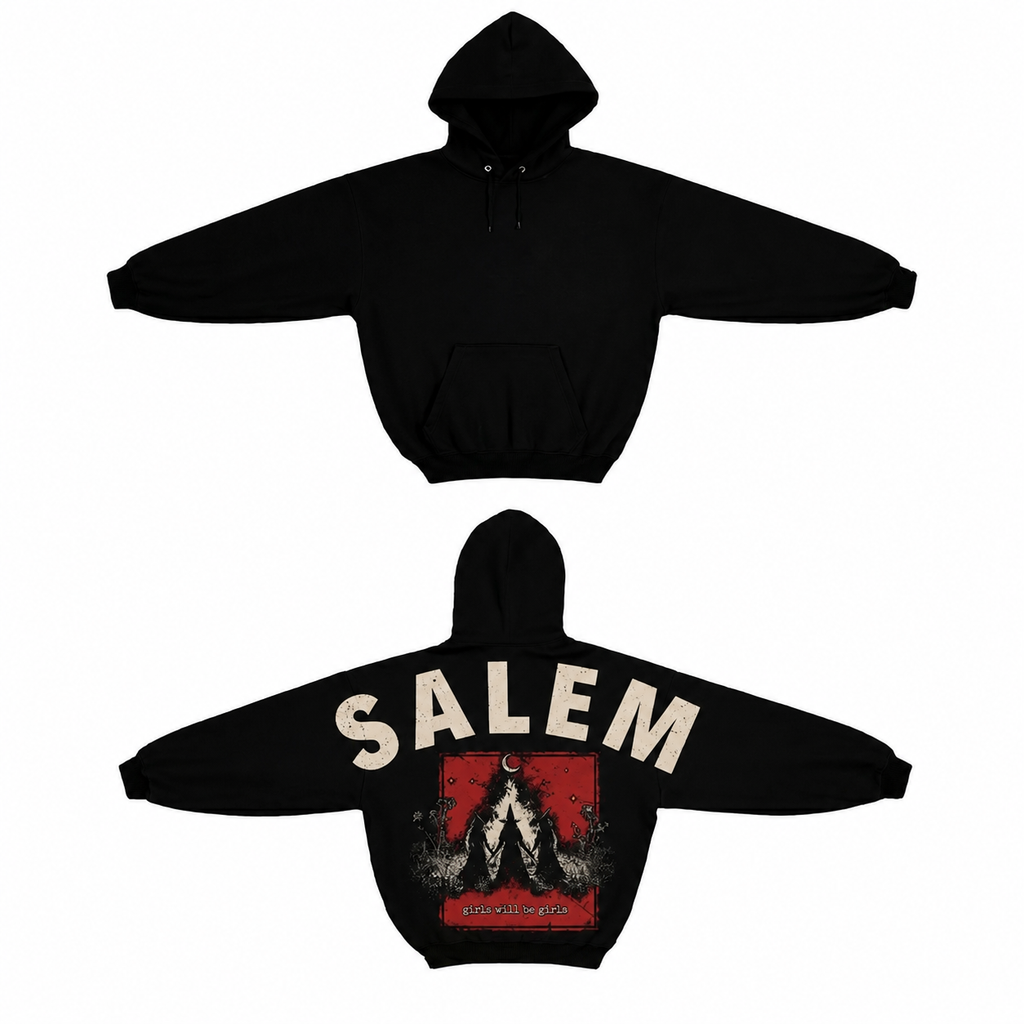 Girls Trip Salem Halloween Shoulder-to-Shoulder Back Lettering Sweatshirt Hoodie