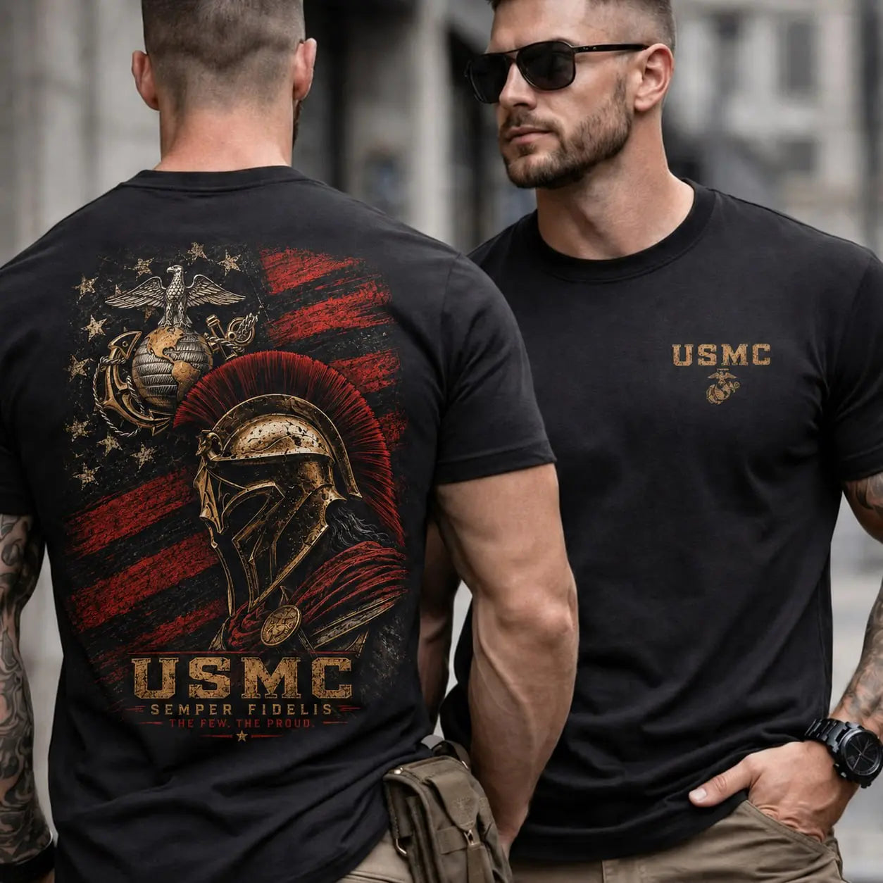 USMC Semper Fidelis Spartan Shirt