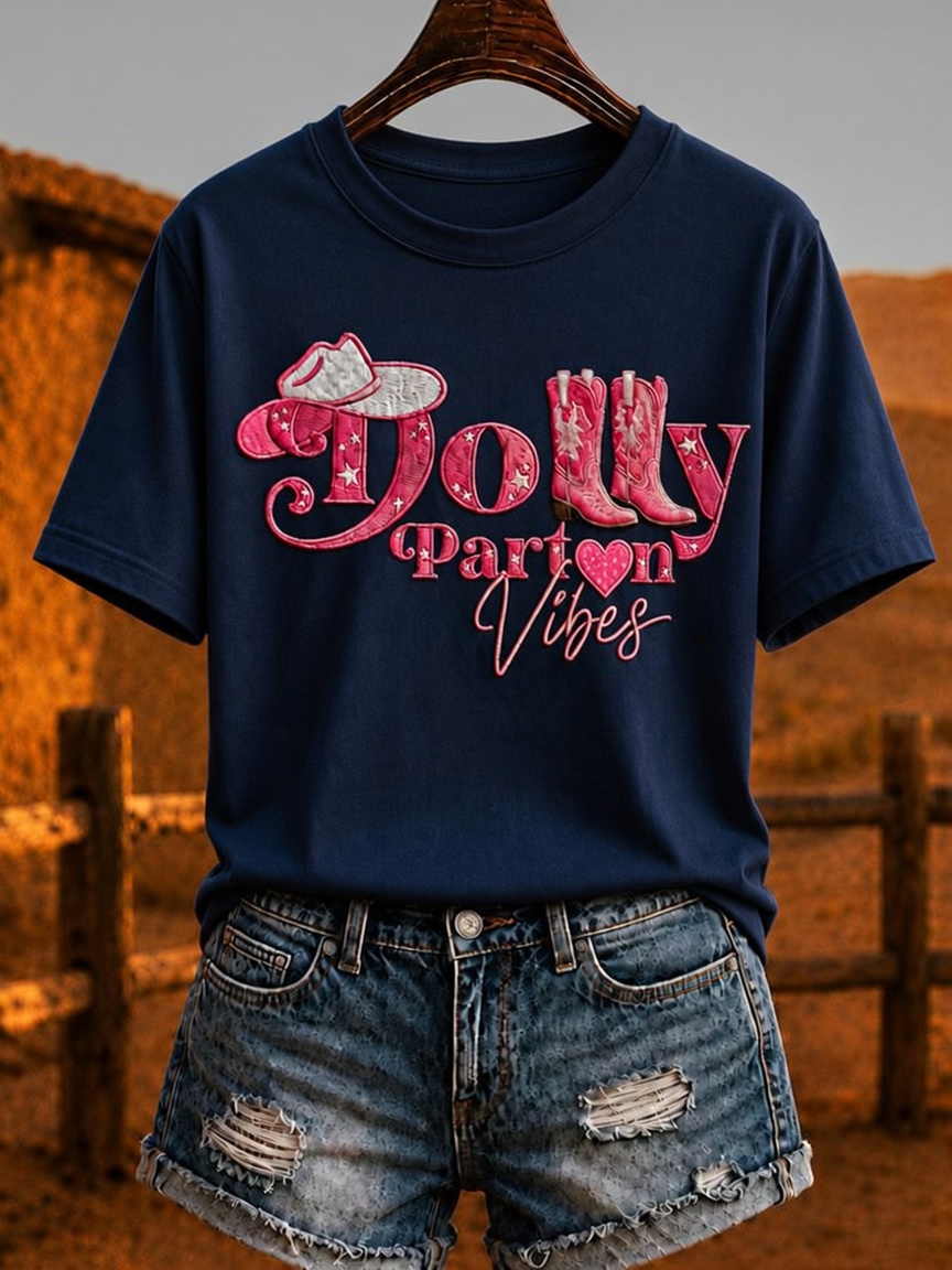 Women'S Country Music Printed Casual T-Shirt
