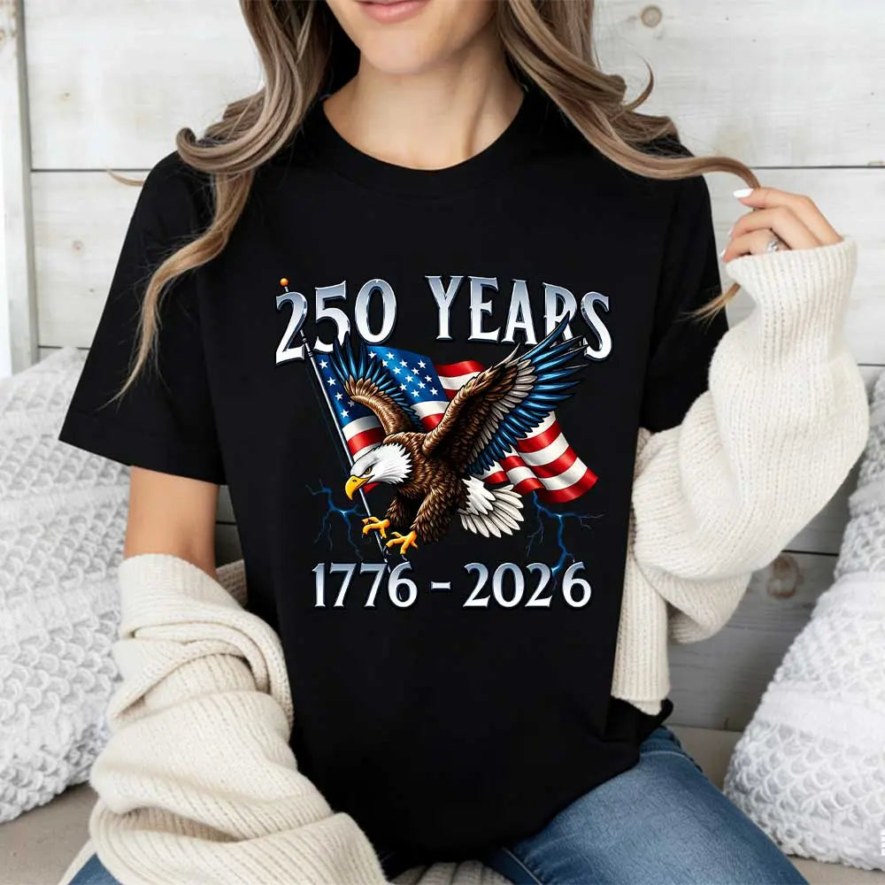 America 250th Anniversary Eagle T-Shirt – 1776-2026 United States Flag Design