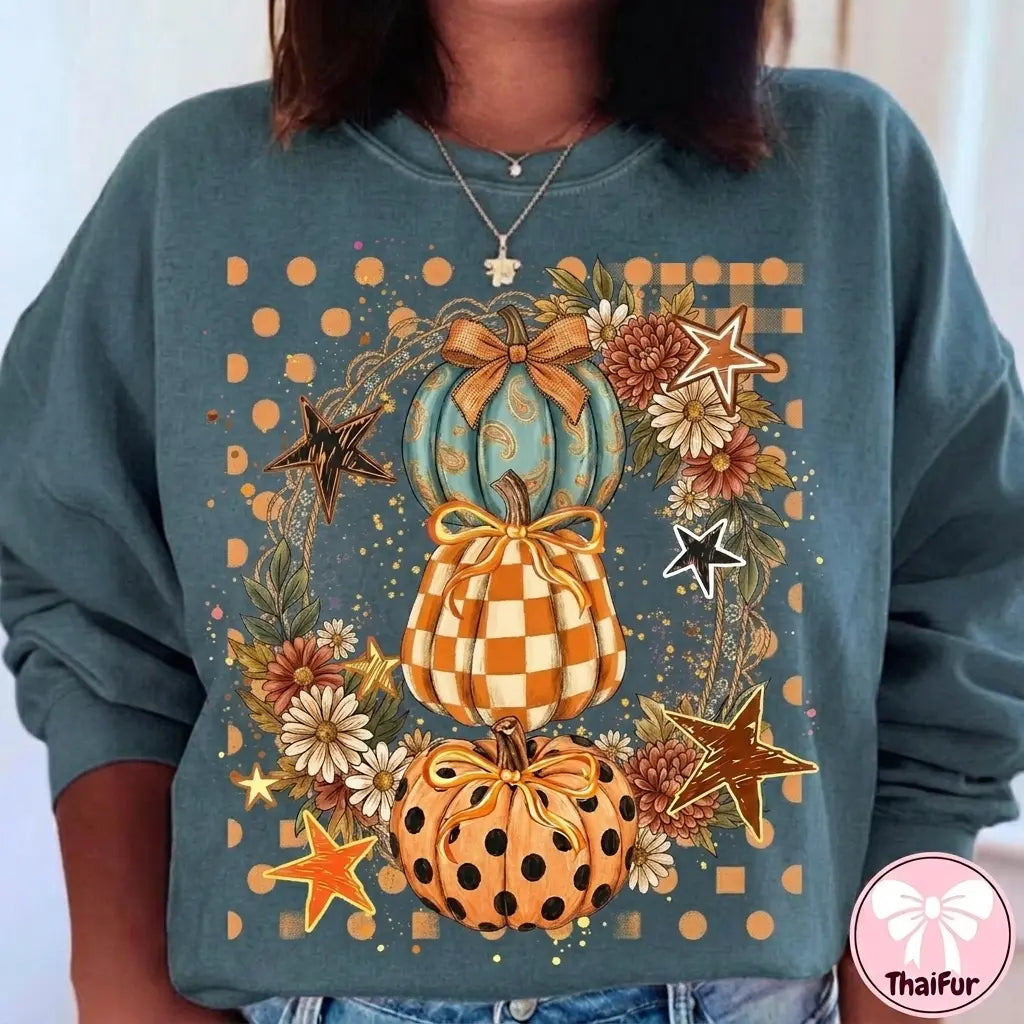 Coquette Pumpkin Fall Sweatshirt