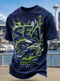 Men's Football Print Casual T-shirt