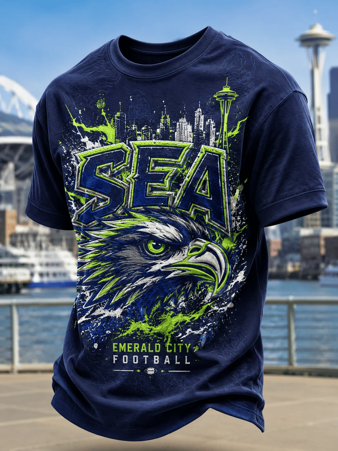 Men's Football Print Casual T-shirt