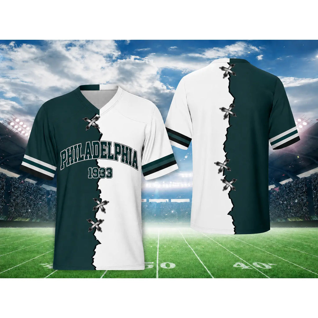 Unisex Football Team Fans V-Neck Quick-Drying Shirt