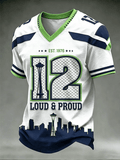 Men's Football Print Short-Sleeve T-Shirt