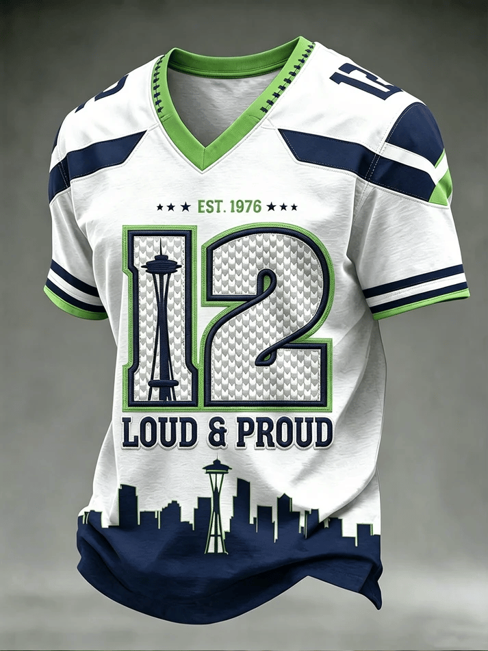 Men's Football Print Short-Sleeve T-Shirt