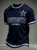 Men's Casual Football Print Short Sleeves T-Shirt