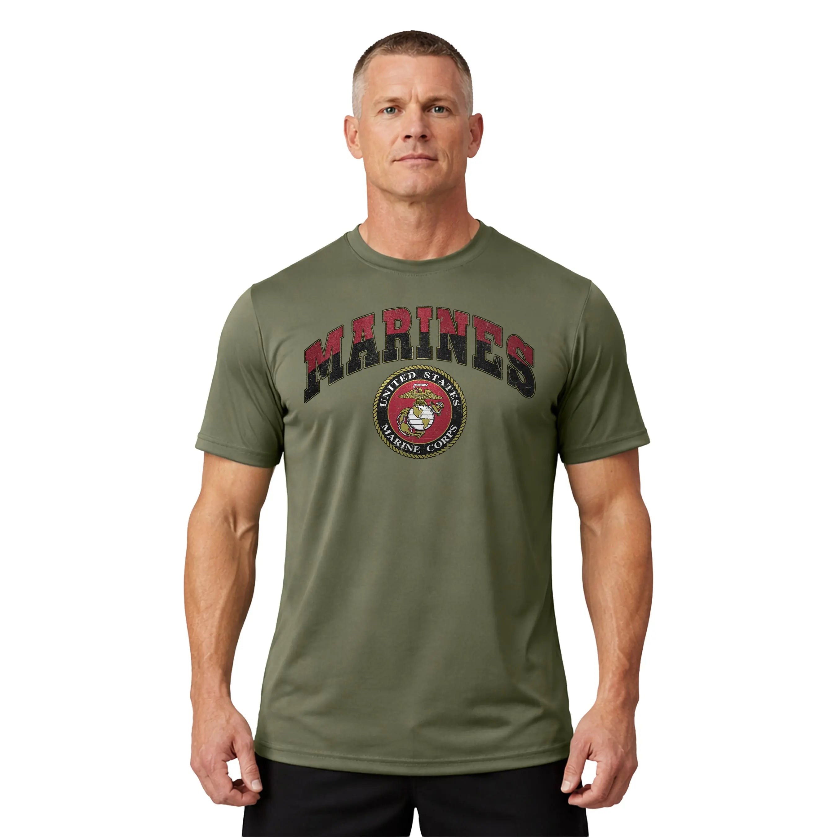 Marines Vintage Classic Seal Performance Shirt United States Marine Corps Pride,Made in USA
