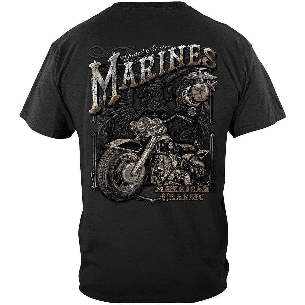 USMC USA 250 Years Classic Bike T-Shirt