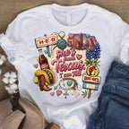 She's From Texas I Can Tell Unisex Cuffed-sleeve T-shirt
