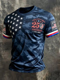 Men's 250th Anniversary Celebration Printed Casual T-shirt for Independence Day in the United States